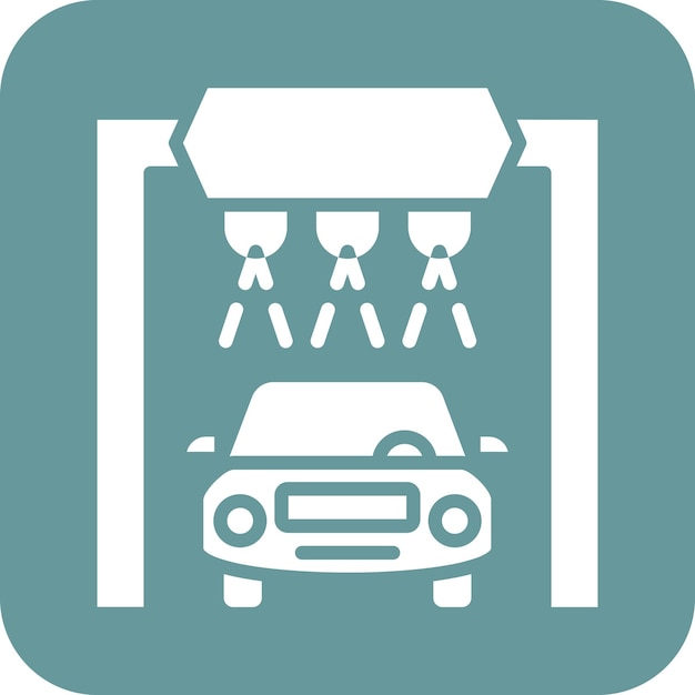 Vectorontwerp Automated Car Wash Icon Style