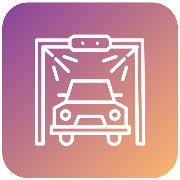 Vectorontwerp Automated Car Wash Icon Style