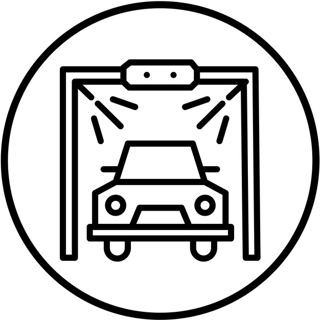 Vectorontwerp Automated Car Wash Icon Style