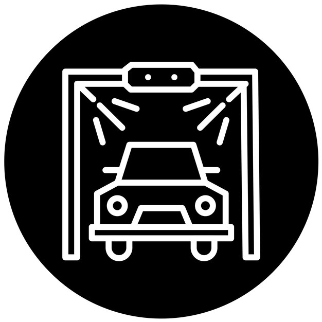 Vectorontwerp Automated Car Wash Icon Style