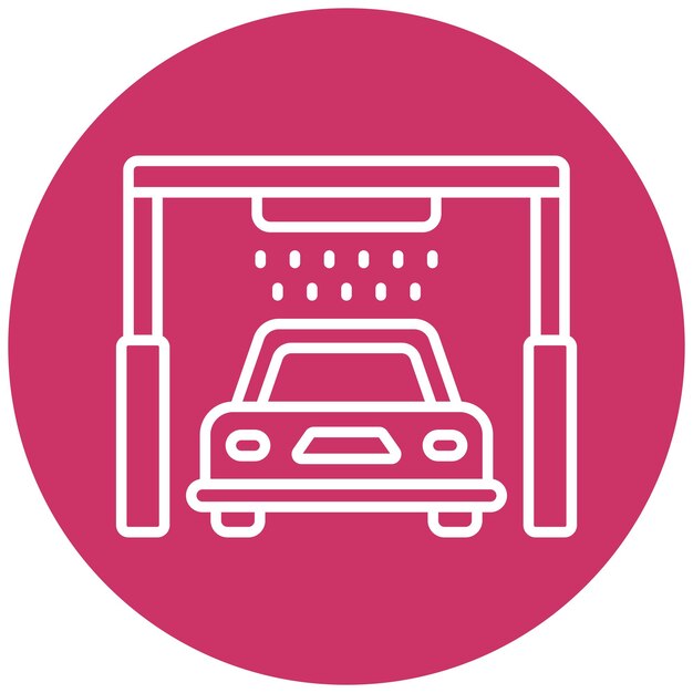 Vectorontwerp Automated Car Wash Icon Style