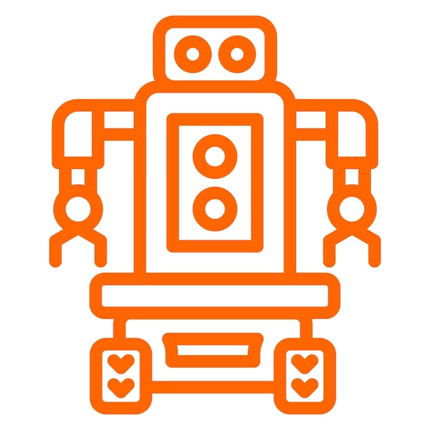 Vectorontwerp Autonome Robot Icon Style