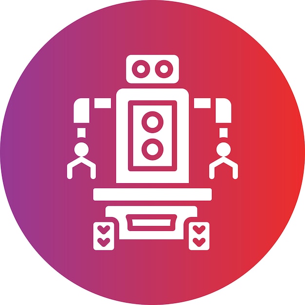 Vectorontwerp Autonome Robot Icon Style