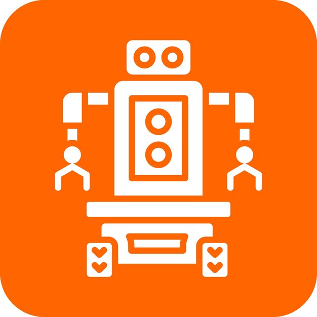 Vectorontwerp Autonome Robot Icon Style