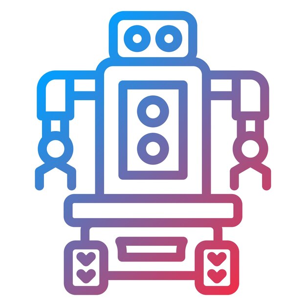 Vectorontwerp Autonome Robot Icon Style