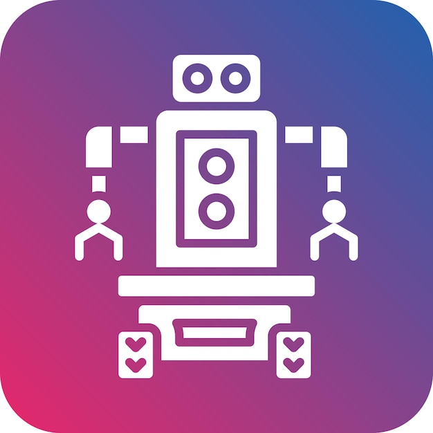 Vectorontwerp Autonome Robot Icon Style