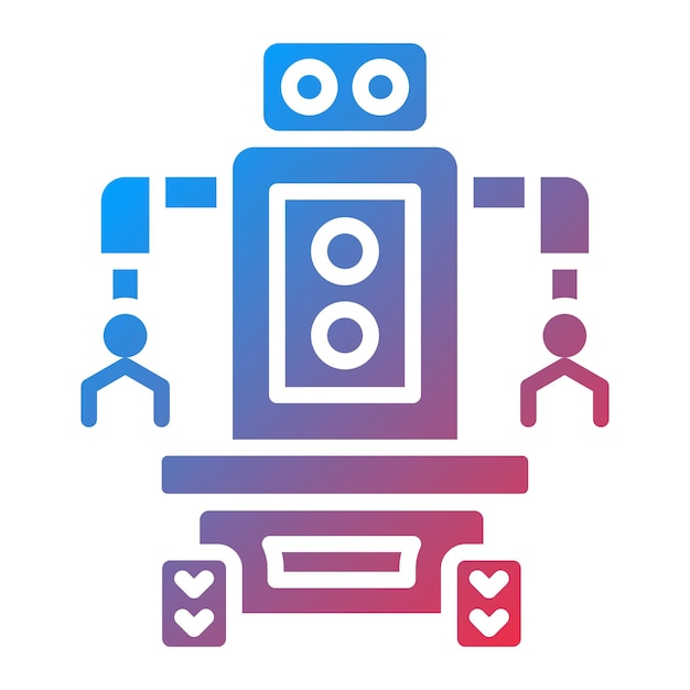 Vectorontwerp Autonome Robot Icon Style