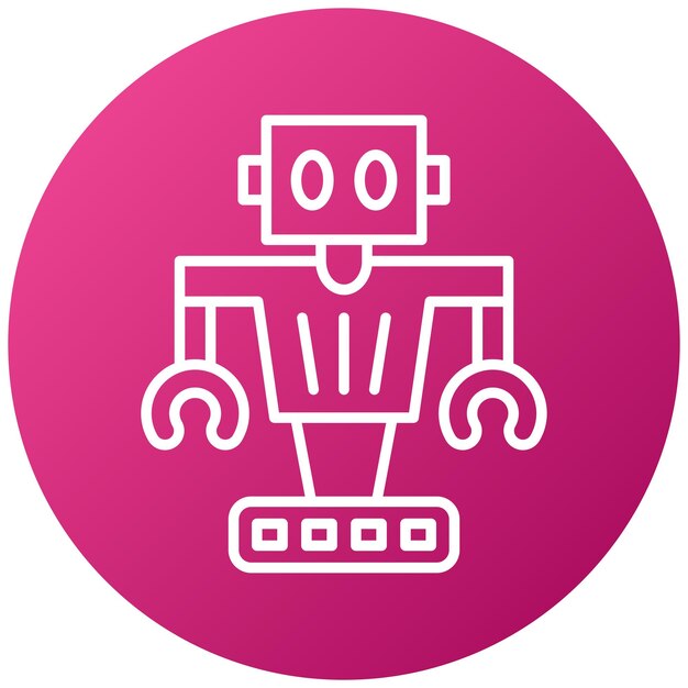 Vectorontwerp Autonome Robot Icon Style