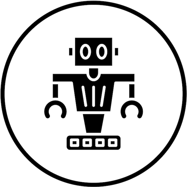 Vectorontwerp Autonome Robot Icon Style