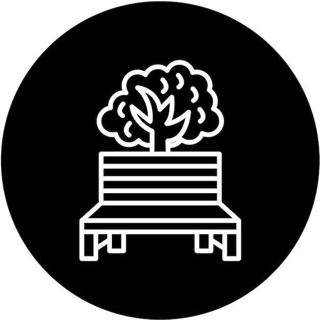 Vectorontwerp Autumn Bench Icon Style
