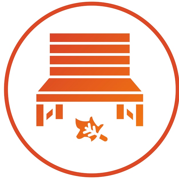 Vectorontwerp Autumn Bench Icon Style