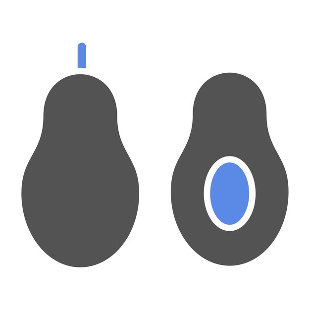 Vectorontwerp Avocado Icon Stijl