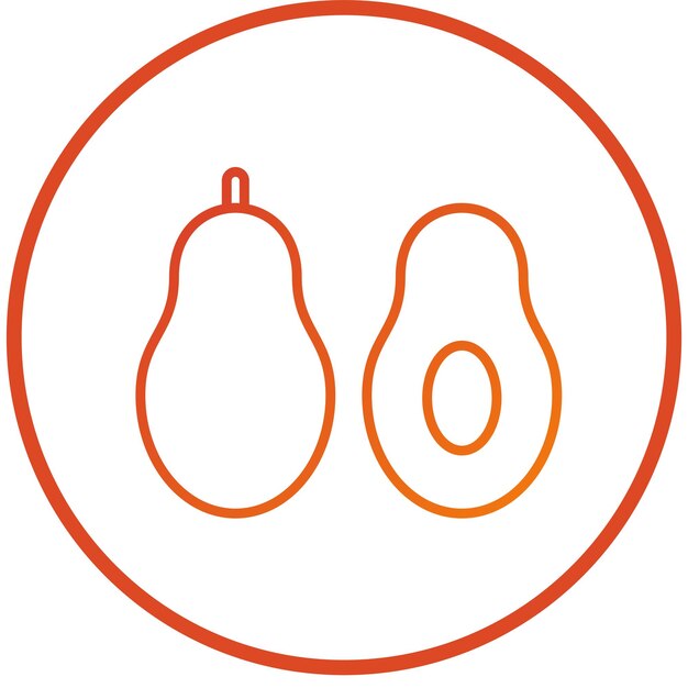 Vectorontwerp Avocado Icon Stijl