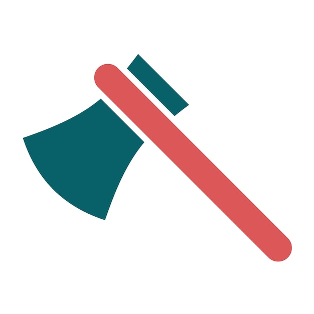 Vector vectorontwerp axe icon style