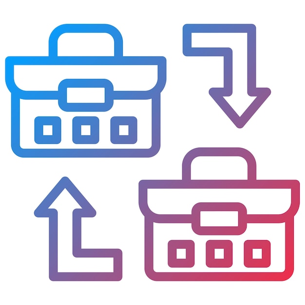 Vectorontwerp B2B Icon Style