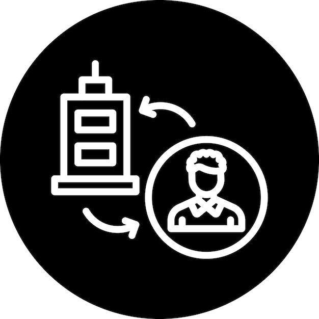 Vectorontwerp B2C Icon Style
