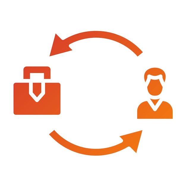 Vectorontwerp B2C Icon Style