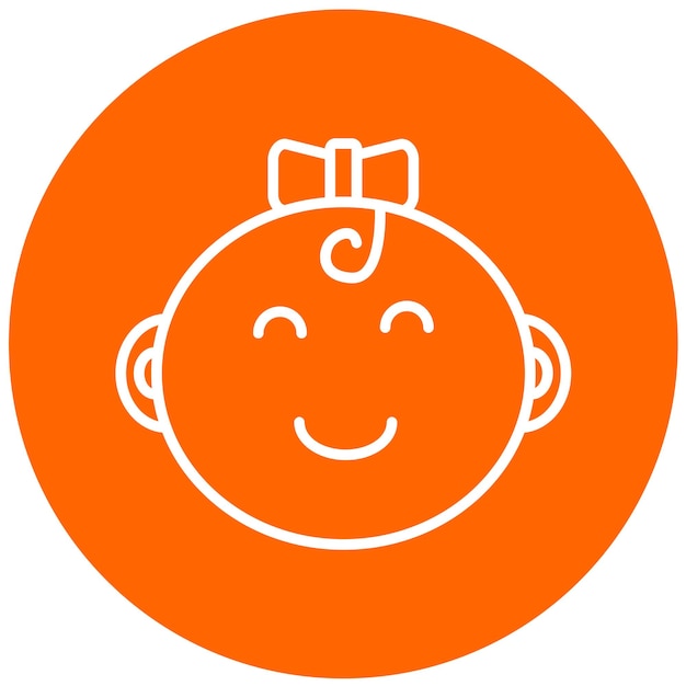 Vectorontwerp baby girl icon style