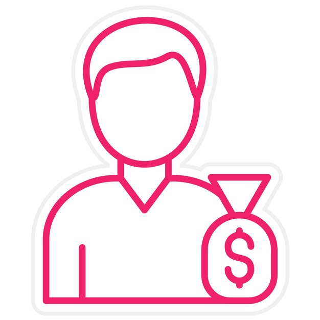 Vectorontwerp Backer Icon Style