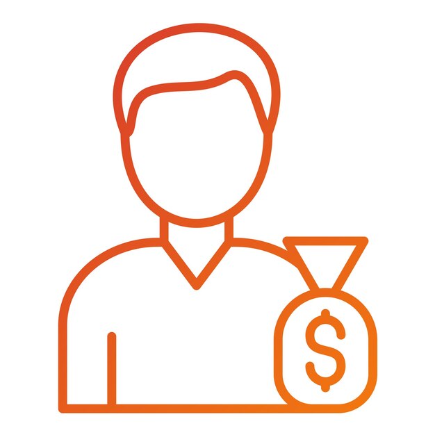 Vectorontwerp Backer Icon Style