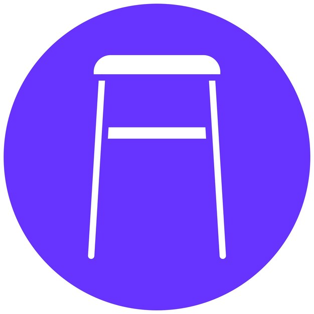 Vectorontwerp Backless Stool Icon Style