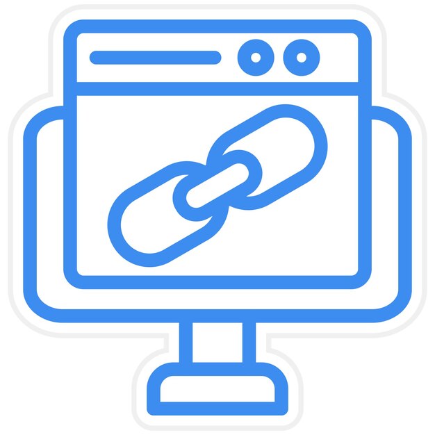 Vector vectorontwerp backlink icon style