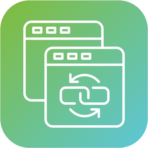 Vectorontwerp Backlink Icon Style