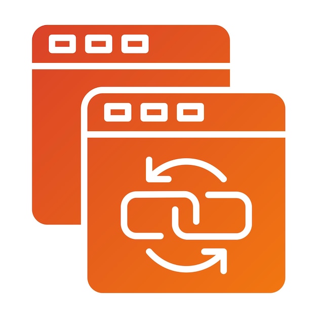 Vectorontwerp Backlink Icon Style