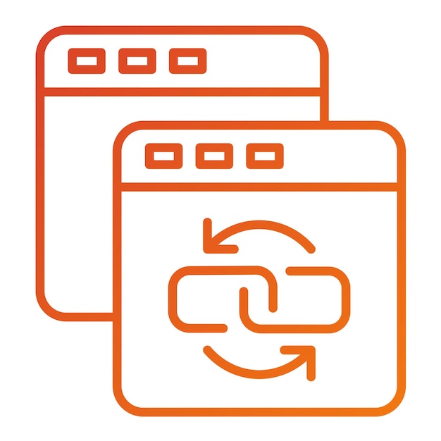 Vectorontwerp Backlink Icon Style