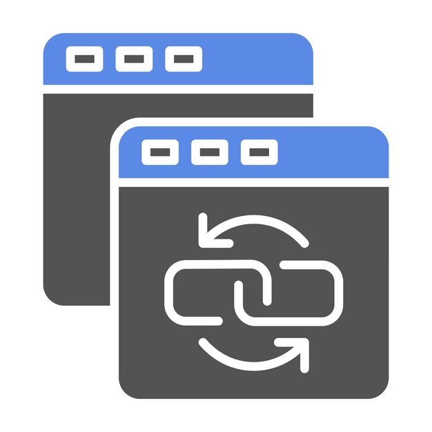 Vectorontwerp Backlink Icon Style