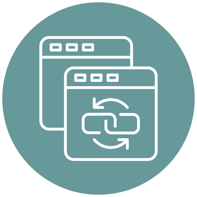 Vectorontwerp Backlink Icon Style