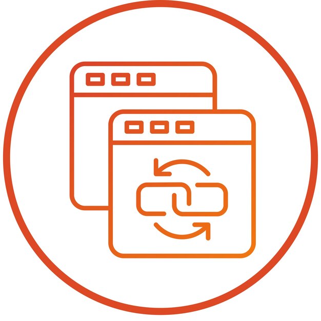 Vectorontwerp Backlink Icon Style