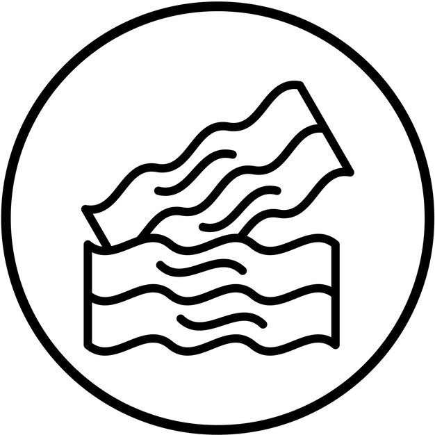 Vectorontwerp Bacon Icon Stijl
