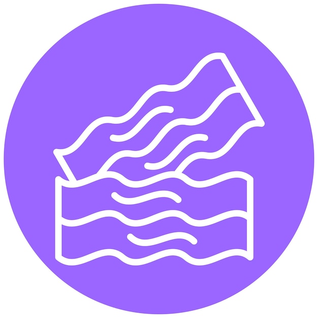 Vectorontwerp Bacon Icon Stijl