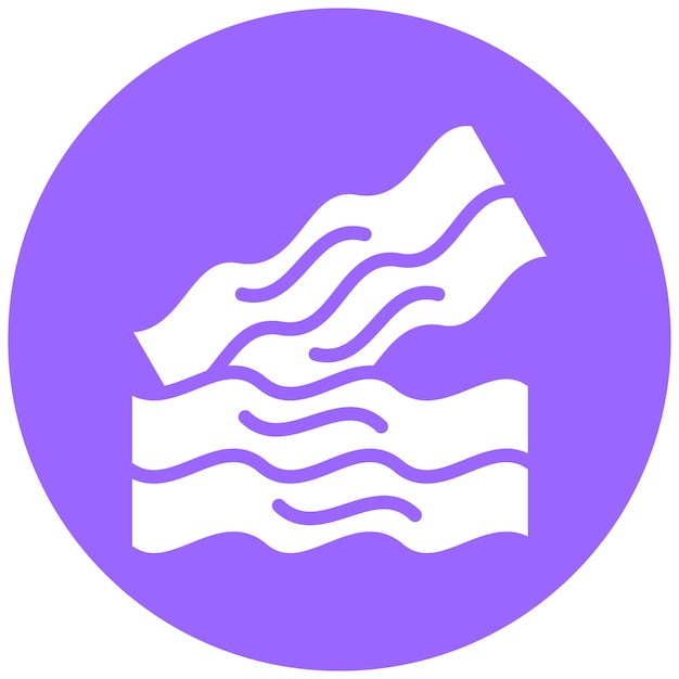Vectorontwerp Bacon Icon Stijl