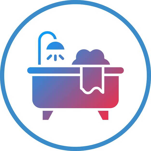 Vectorontwerp Badkuip Icon Style