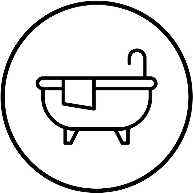 Vectorontwerp Badkuip Icon Style