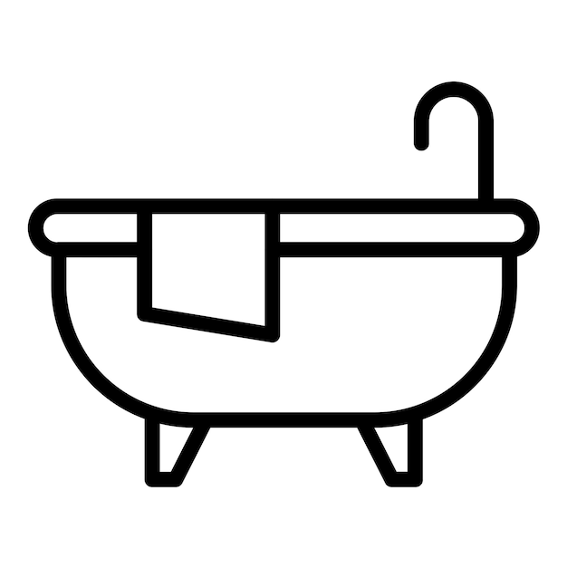 Vectorontwerp Badkuip Icon Style