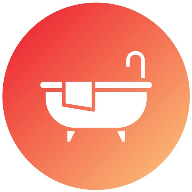 Vectorontwerp Badkuip Icon Style
