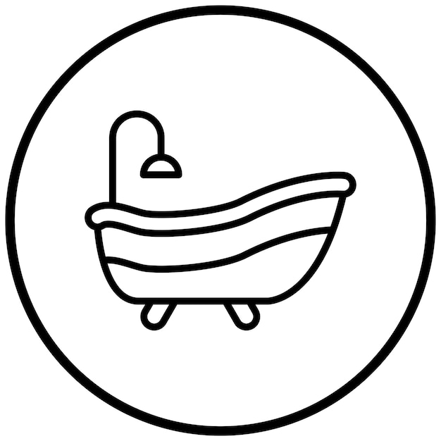 Vectorontwerp Badkuip Icon Style