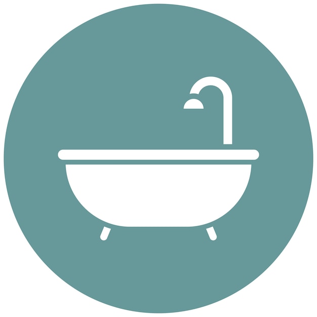 Vectorontwerp Badkuip Icon Style