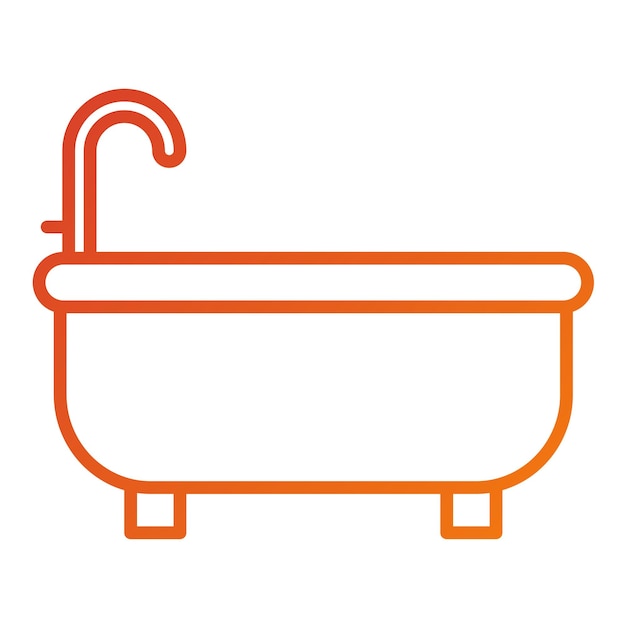 Vectorontwerp Badkuip Icon Style