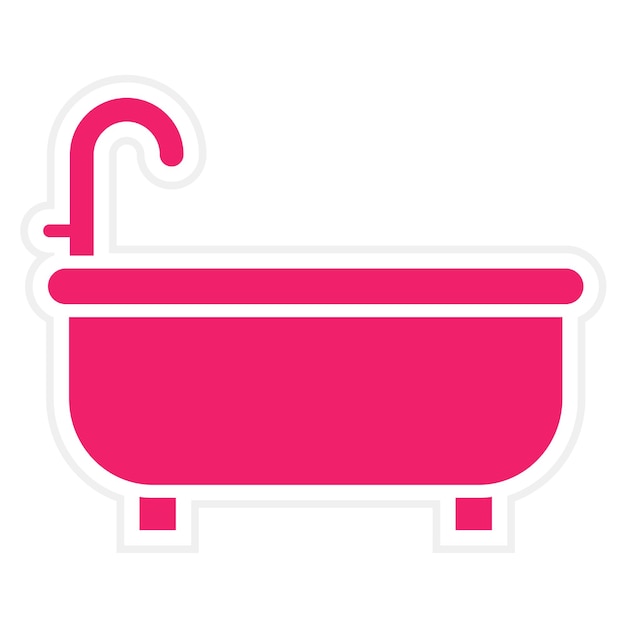 Vectorontwerp Badkuip Icon Style