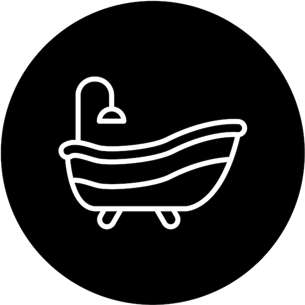 Vectorontwerp Badkuip Icon Style