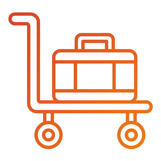 Vectorontwerp Bagage Cart Icon Style