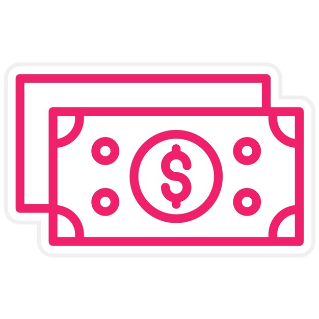 Vectorontwerp Bankbiljet Icon Style