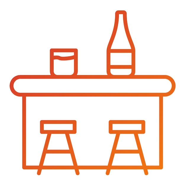 Vectorontwerp Bar Counter Icon Stijl