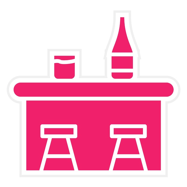 Vectorontwerp Bar Counter Icon Stijl