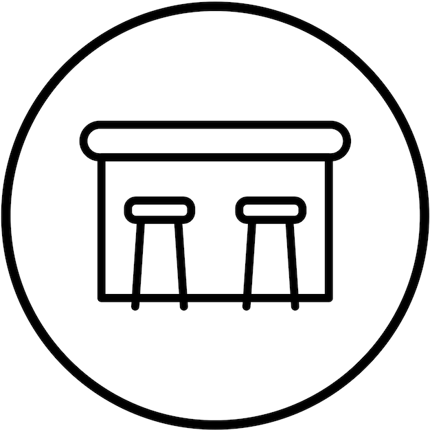 Vectorontwerp Bar Table Icon Style