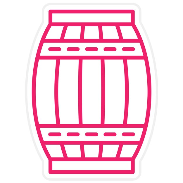 Vector vectorontwerp barrel icon style